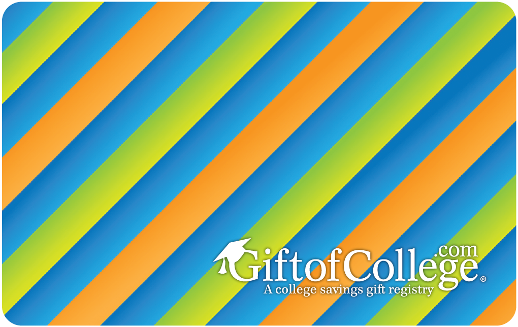 Gift of College Striped Gift Card