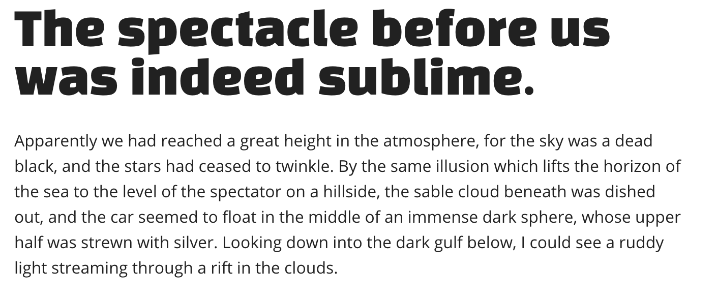 Font pairing preview of Black Han Sans and Open Sans