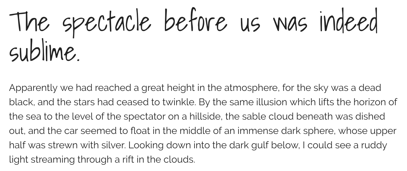 Font pairing preview of Shadows Into Light and Raleway
