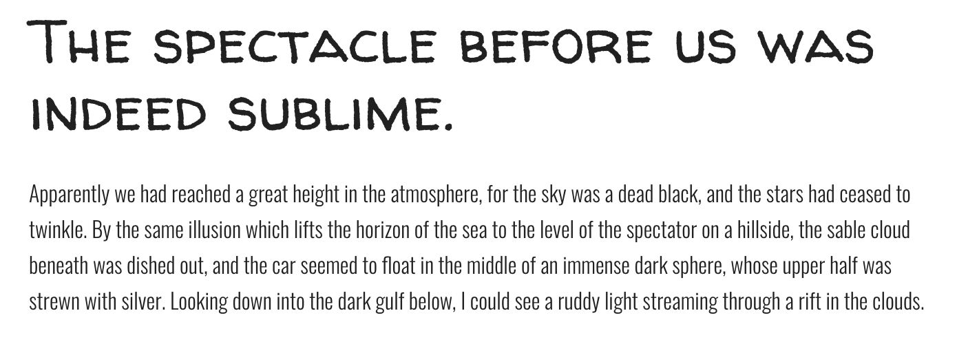 Font pairing preview of Walter Turncoat and Oswald Light