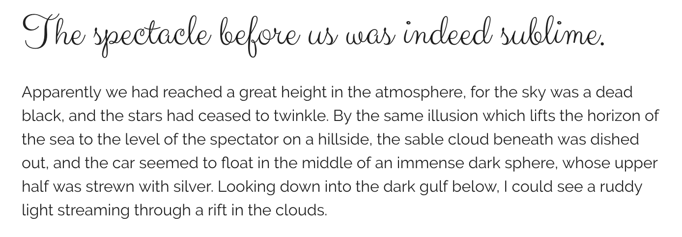 Font pairing preview of Clicker Script and Raleway