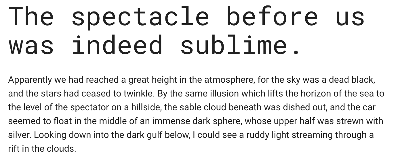 Font pairing preview of Roboto Mono and Roboto