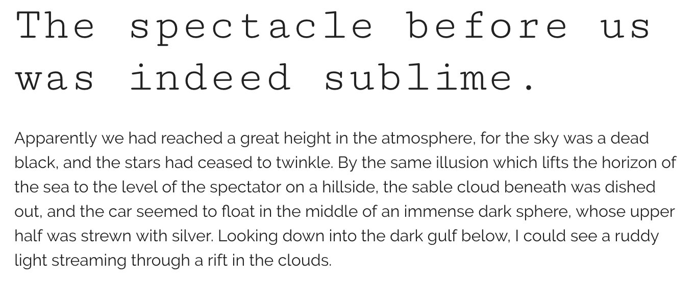 Font pairing preview of Cutive Mono and Raleway