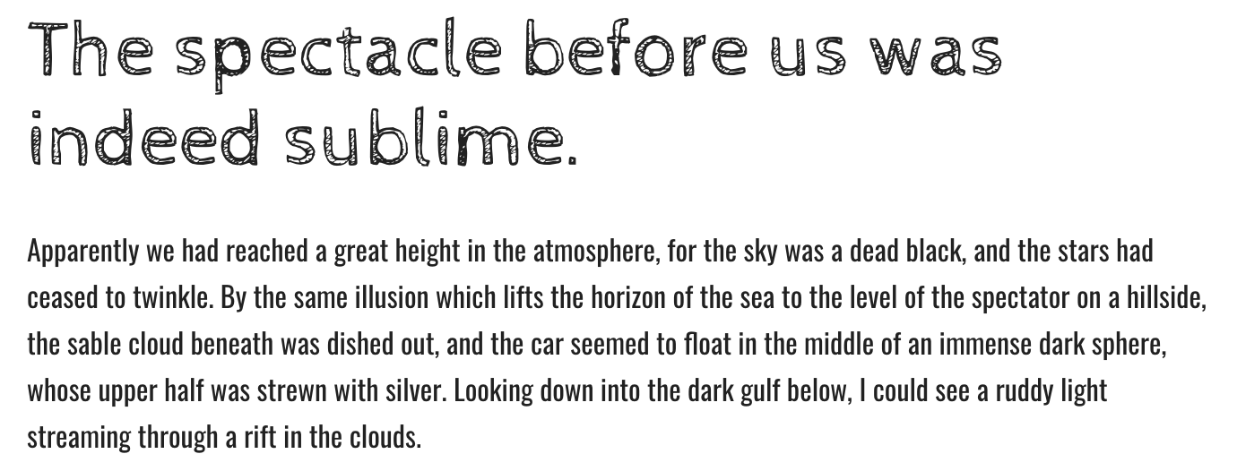 Font pairing preview of Cabin Sketch and Oswald