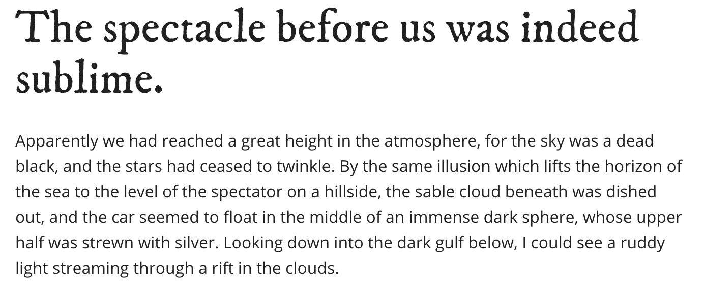 Font pairing preview of IM Fell DW Pica and Open Sans