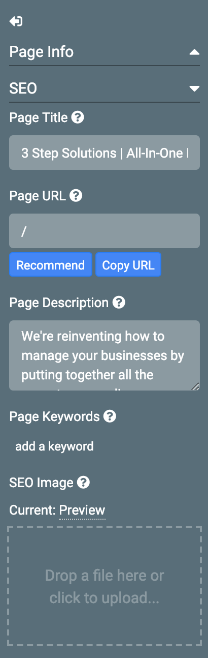 Here is how you can add SEO metadata to a 3 Step Solutions webpage. 