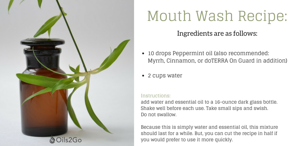All Natural, non-toxic, alcohol-free mouthwash recipe 