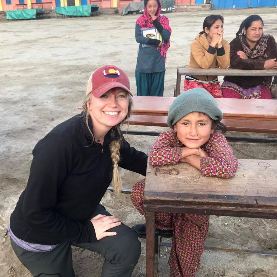 Rigel on a service trip in Nepal educating with the Days for 