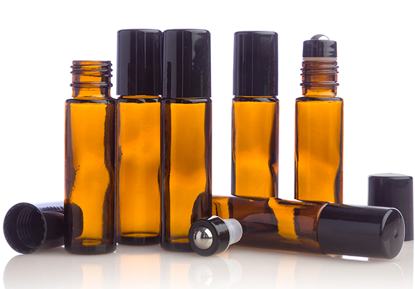 10-ml glass roller bottles