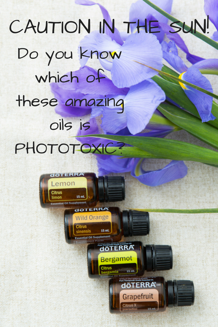 Caution in the Sun!  Do you know which of these essential oils is PHOTOTOXIC?