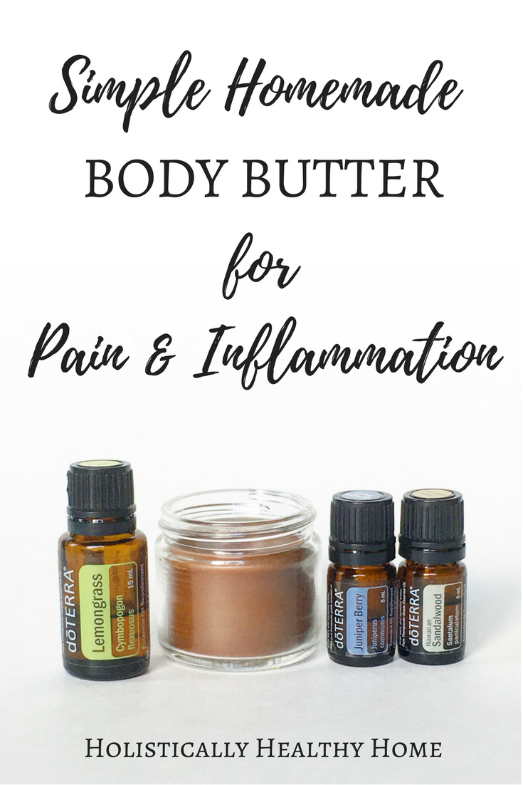 Make your own body butter to help reduce pain and inflammation in muscles and joints! It's SO simple to do!