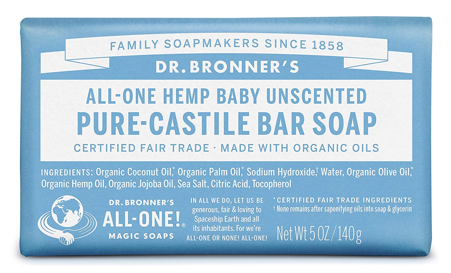Dr. Bronner's Unscented Bar Soap