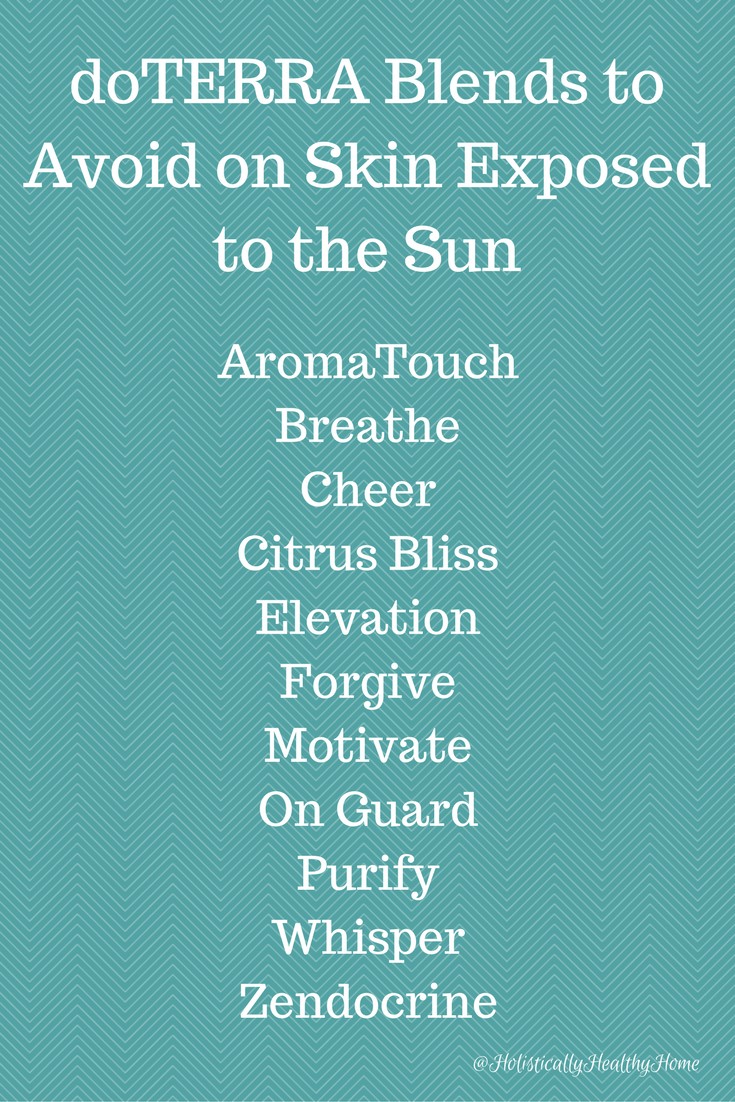 doTERRA Blends to Avoid on Skin Exposed to the Sun