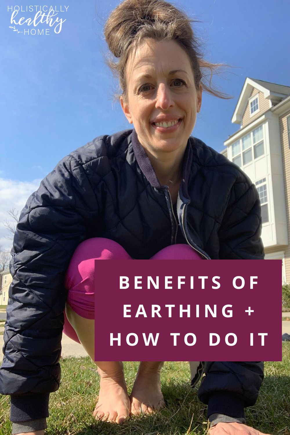 There are many health benefits of grounding (or earthing) to reduce inflammation and stress and improve sleep. #grounding #earthing #earthingbenefits #groundingbenefits 