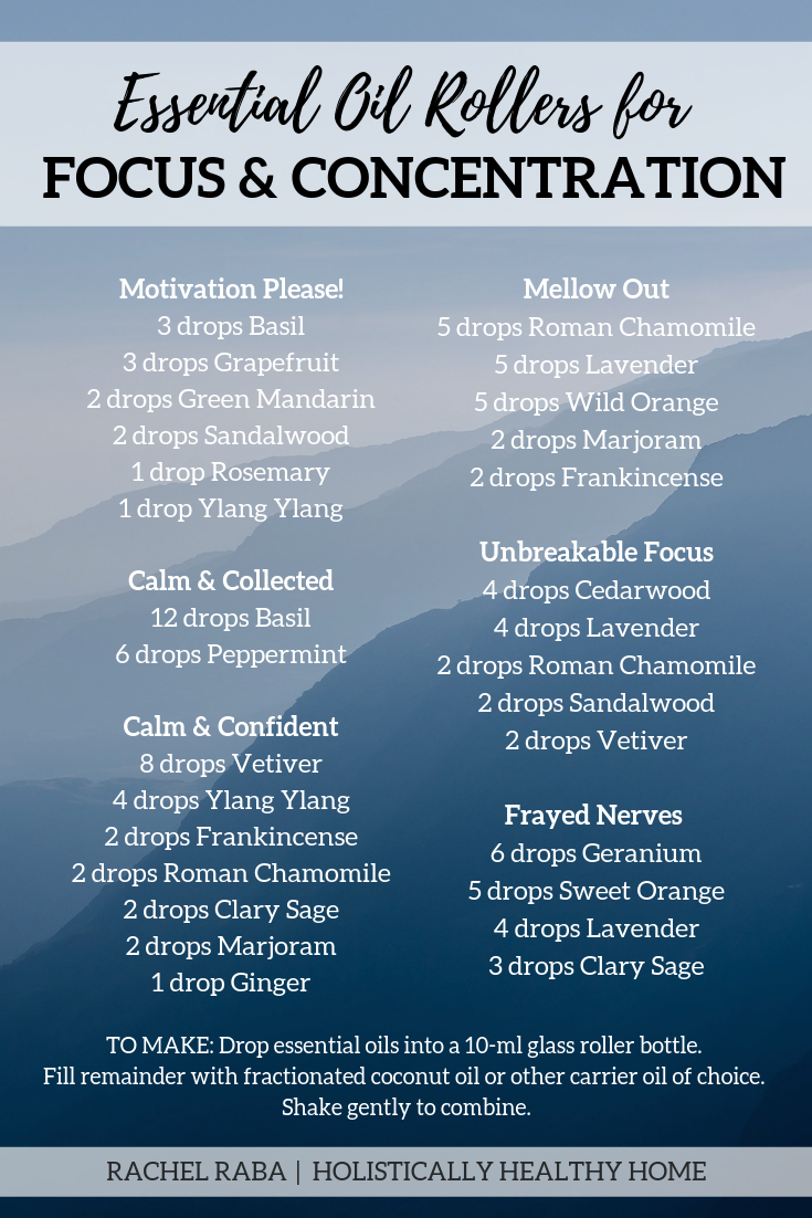 Essential Oil Roller Bottles to Improve Your Focus and Concentration  #rollerbottlerecipe #essentialoilsforfocus #focusrollerbottleblend