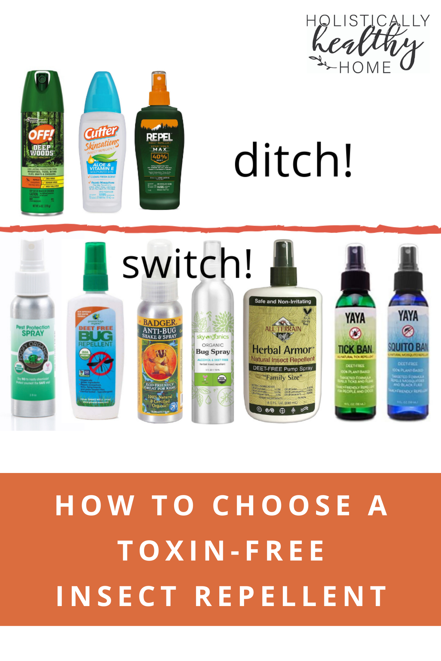 Guide to finding a safe, toxin-free insect repellent with no DEET or Permethrin. #safebugspray #safeinsectrepellent #toxinfreeinsectrepellent #deetfreerepellent 
