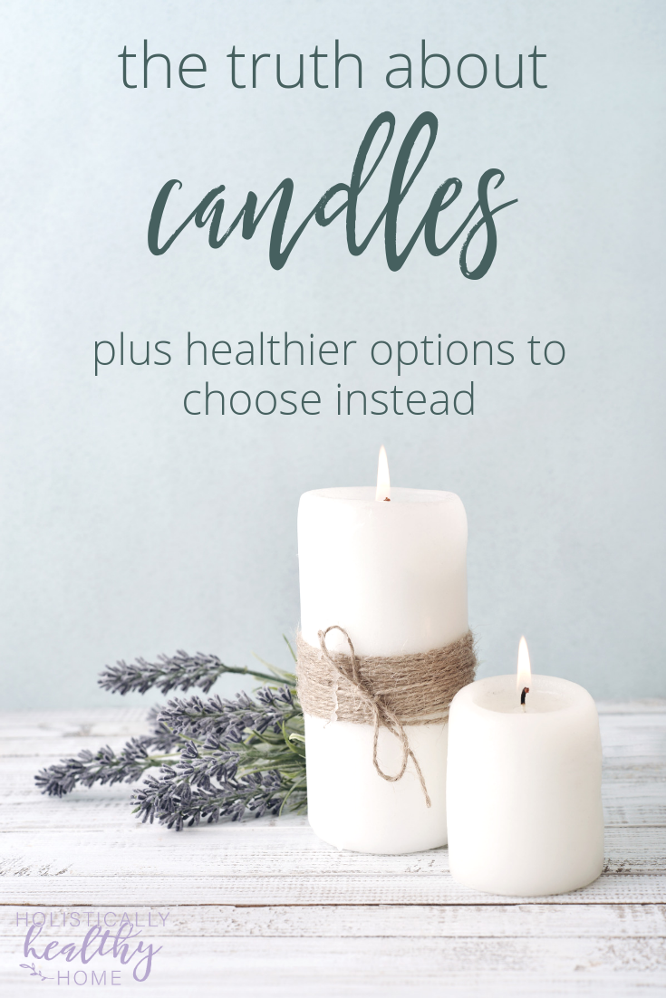 Most candles contain toxic ingredients that damage your home’s air quality and the health of all who live inside. If you love candles, discover healthier options to choose instead. #toxiccandles #dangersofcandles #nontoxiccandles #beeswaxcandles #essentialoils