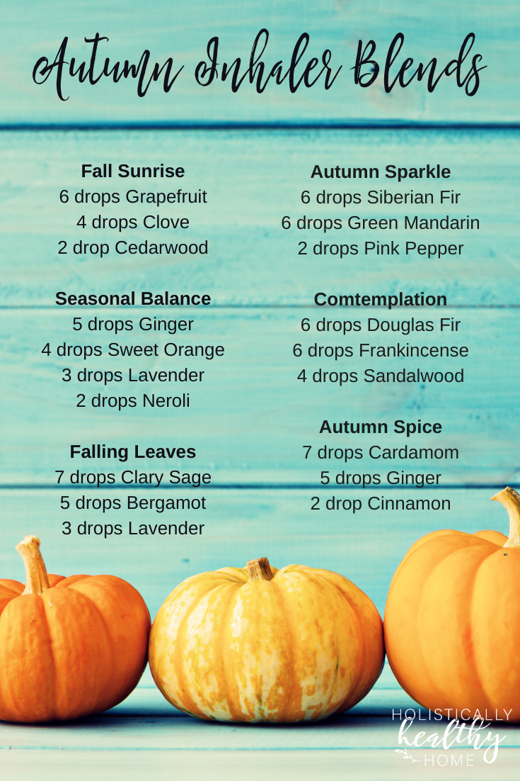 Need a pick-me-up? Or help getting things done? Or something to uplift your spirits? These autumn aromatherapy inhaler blends will put a little bit of fall warmth, happiness, and motivation in your pocket or purse. #fallinhalerblends #autumninhalerblends #essentialoilinhalerrecipes