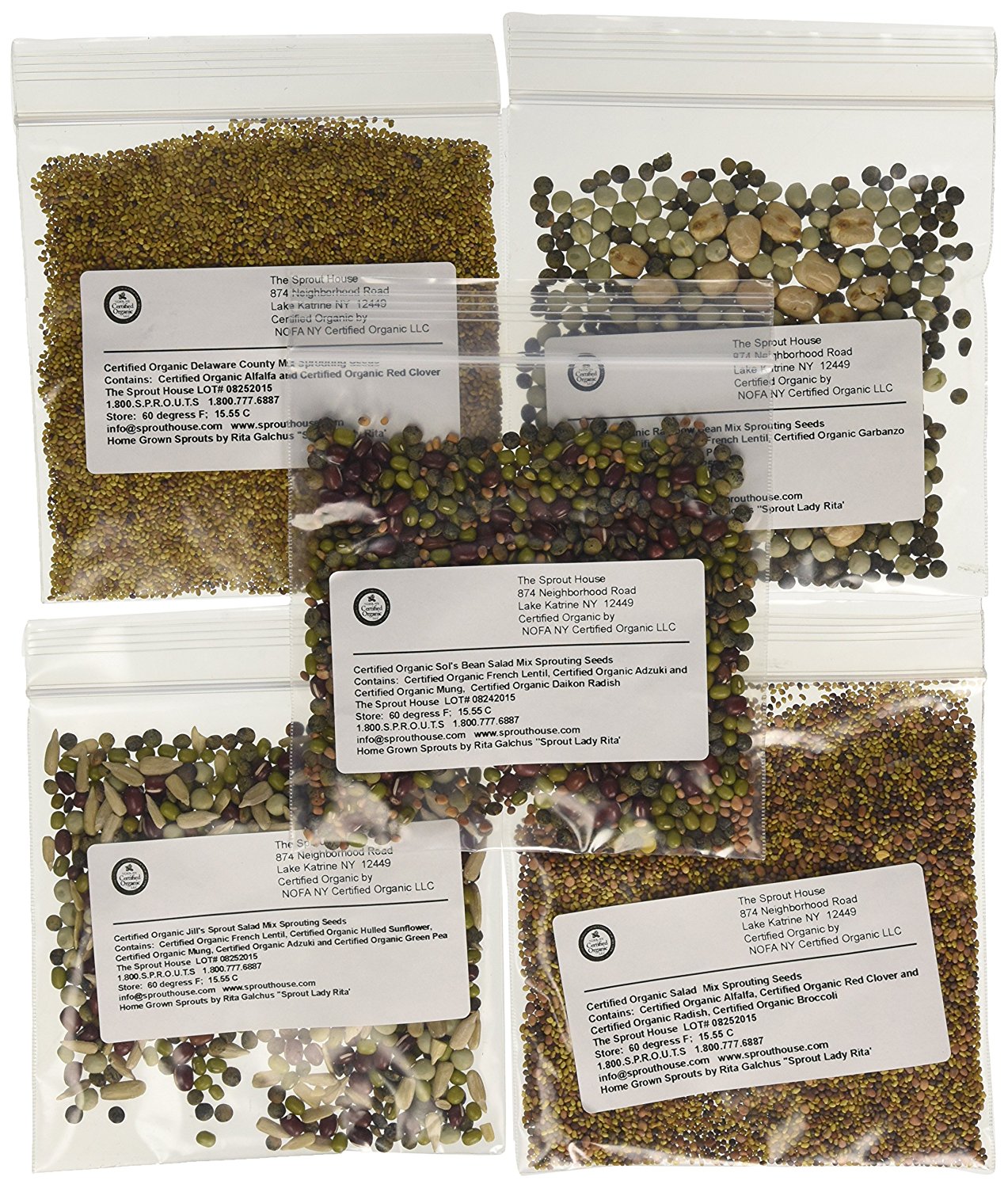 Sprout House sprouting seeds sample pack