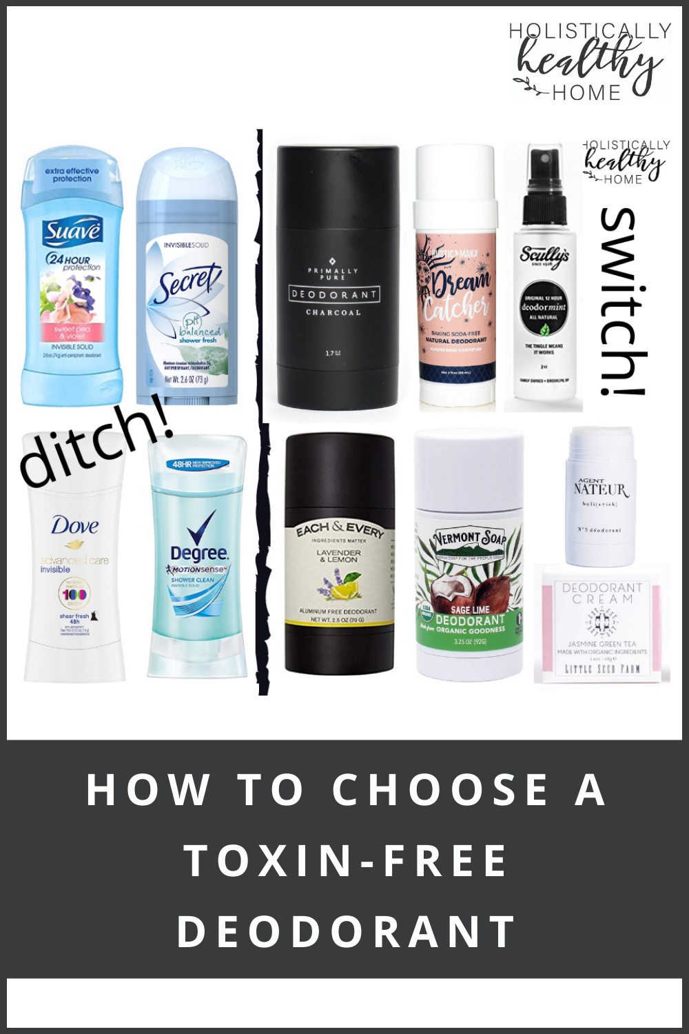 How to Choose a Safe, Toxin-Free Deodorant for Women or Men  #aluminumfreedeodorant #toxinfreedeodorant #safeswap #deodorantforwomen #deodorantformen