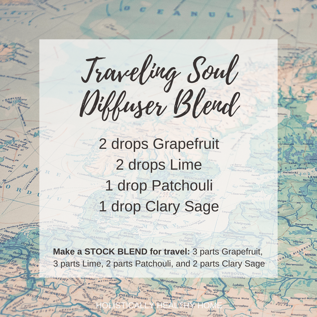 Uplifting and calming diffuser blend for traveling 