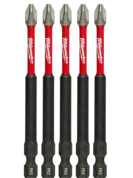 SHOCKWAVE™ POWER BIT PHILLIPS #2 89MM (3-1/2) 5PK