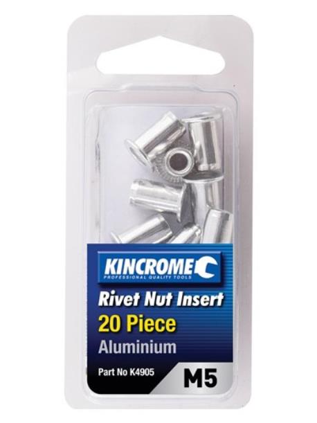 RIVET NUT INSERT M5 (ALUMINIUM) - 20 PACK