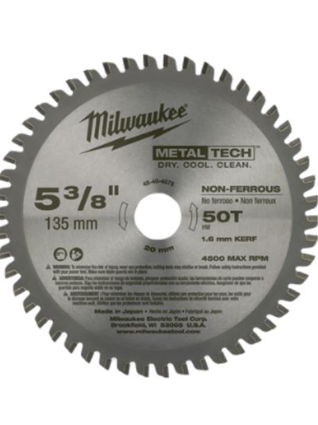 135MM (5-3/8) 50 TEETH NON-FERROUS METAL CIRCULAR SAW BLADE