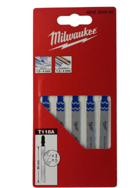 JIGSAW BLADES METAL 55mm T118A PKT 5