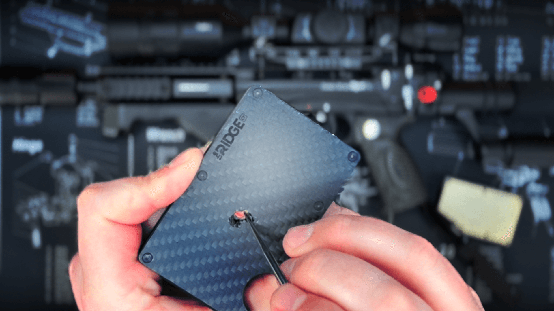 The Ridge Wallet with a 7.62mm Pellet