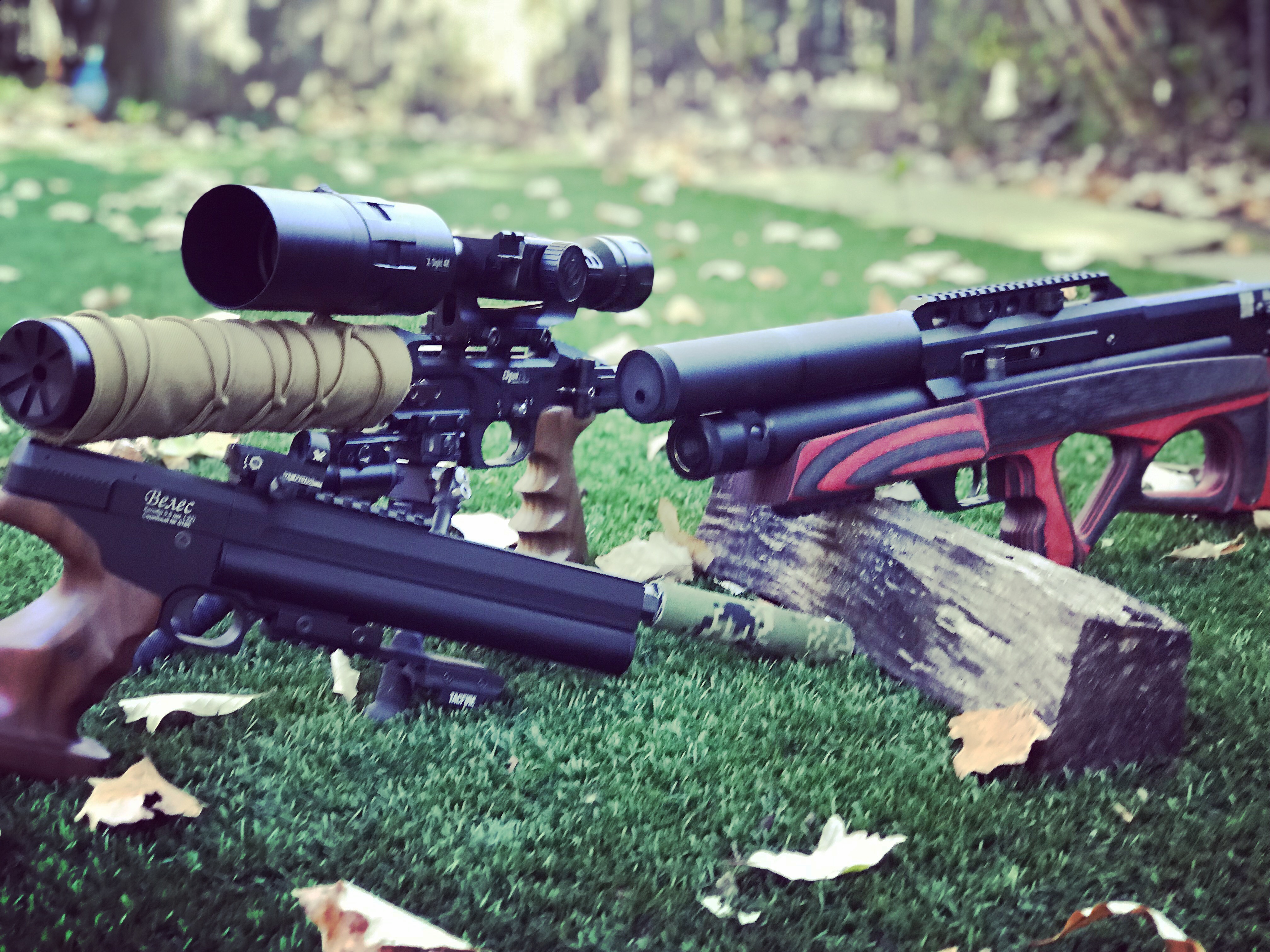 EDgun Leshiy with the ATN X Sight 4K Pro, EDgun Matador R5M, and EDgun Veles
