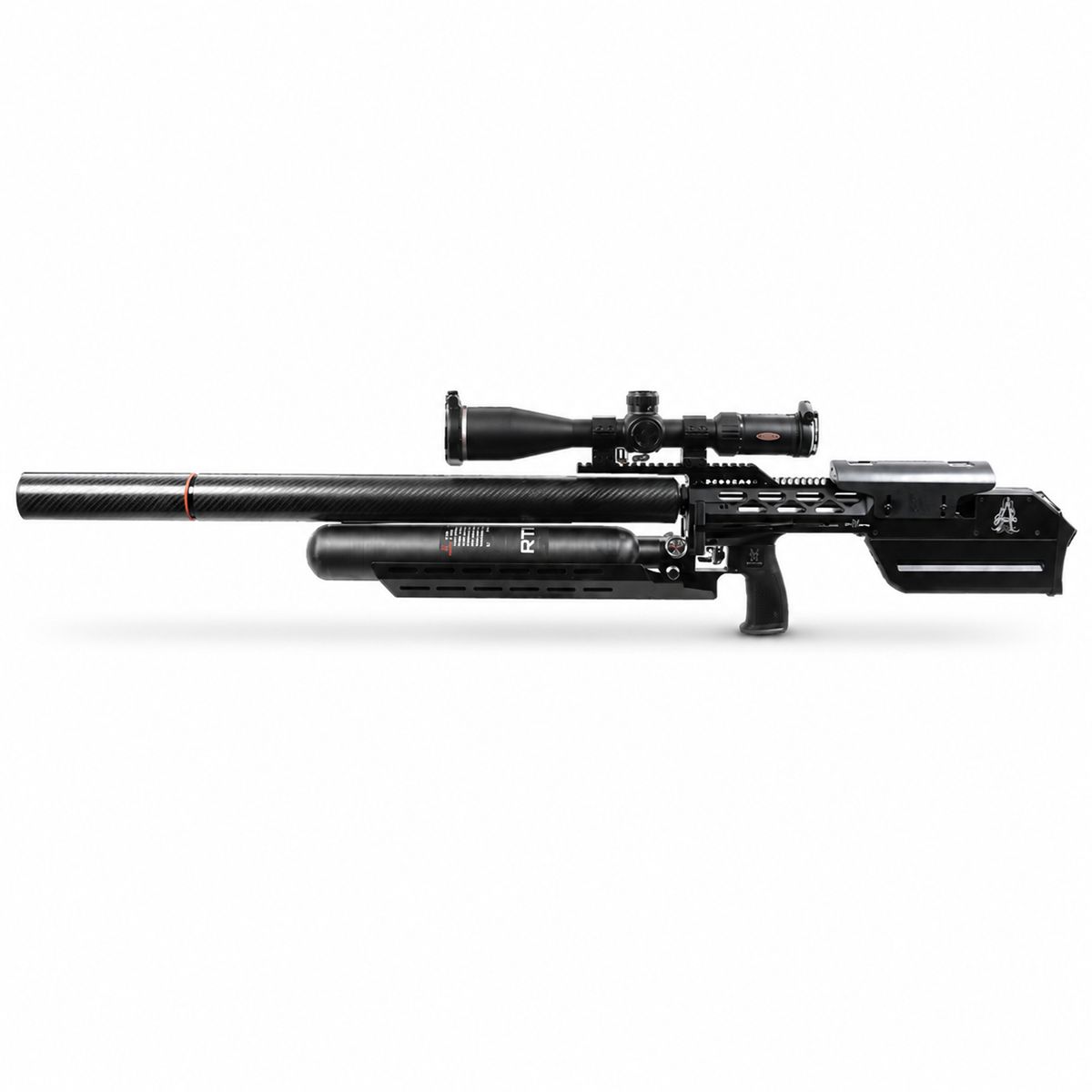 RTI Mora Sniper V2 Gen 2 PCP air rifle left facing profile
