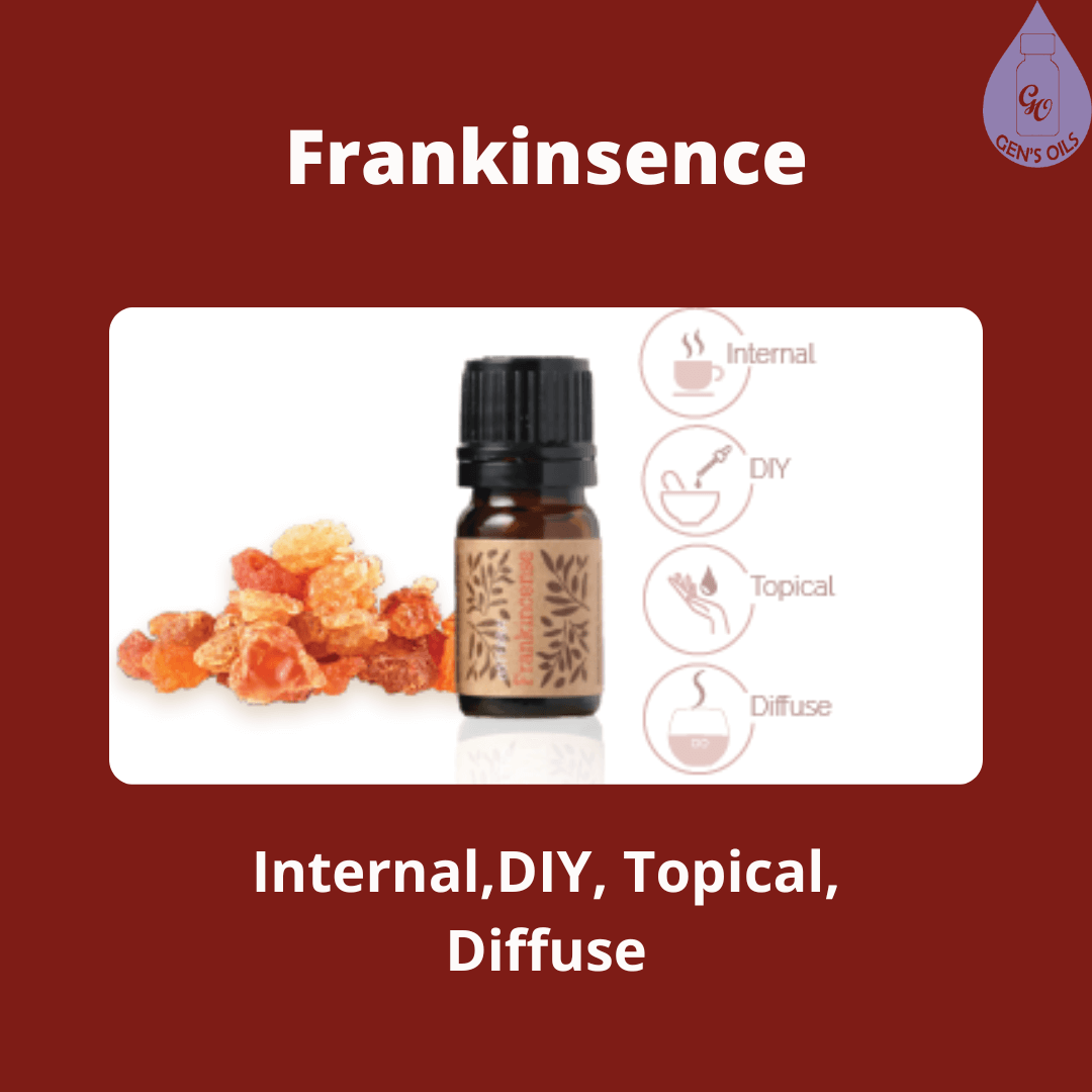 Frankinsence essential oil beside the plant.