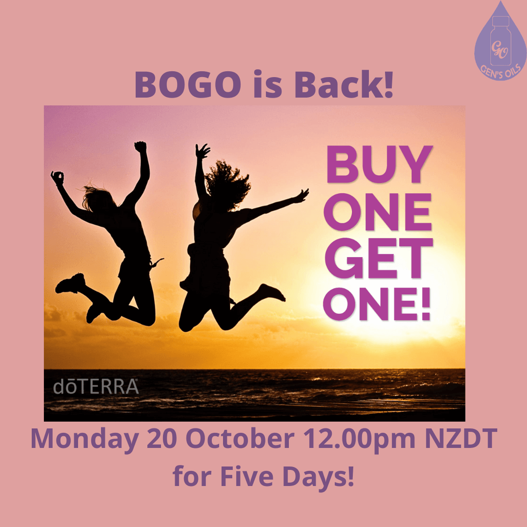 BOGO is Back! Buy One Get One. Monday 20 Octtober 12.00 pm NZTD for Five Days.