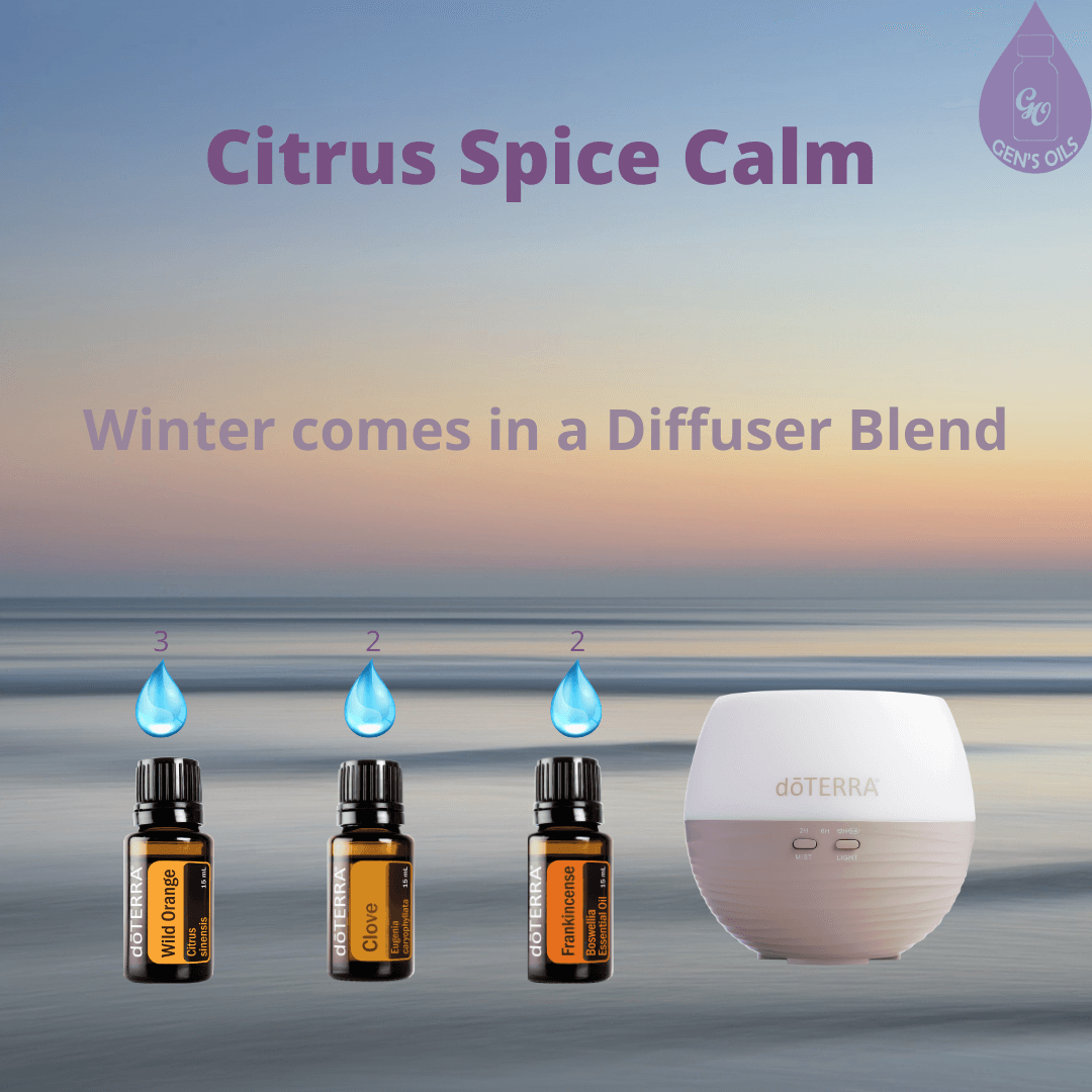 Citrus Spice Calm. Winter comes in a Diffuser Blend