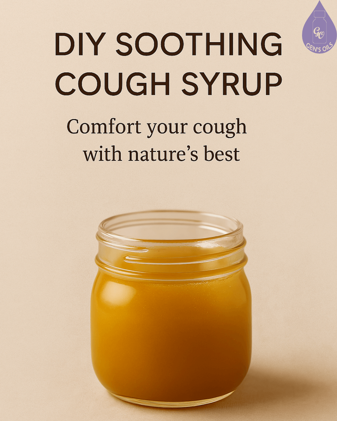 DIY Cough Syrup. Comfort your cough with nature's best.