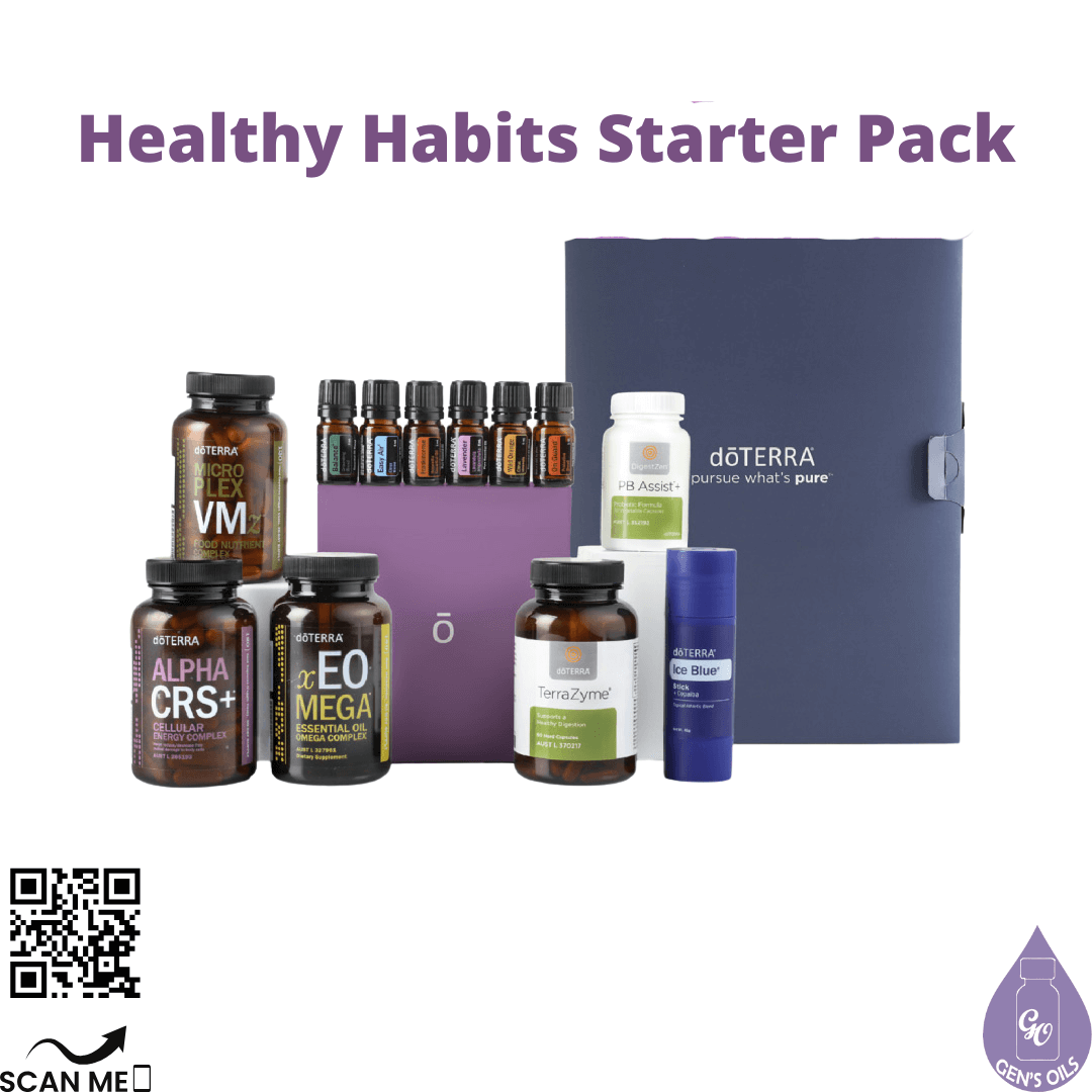 Healthy Habits Starter Pack. The QR code opens a link to purchase this pack.