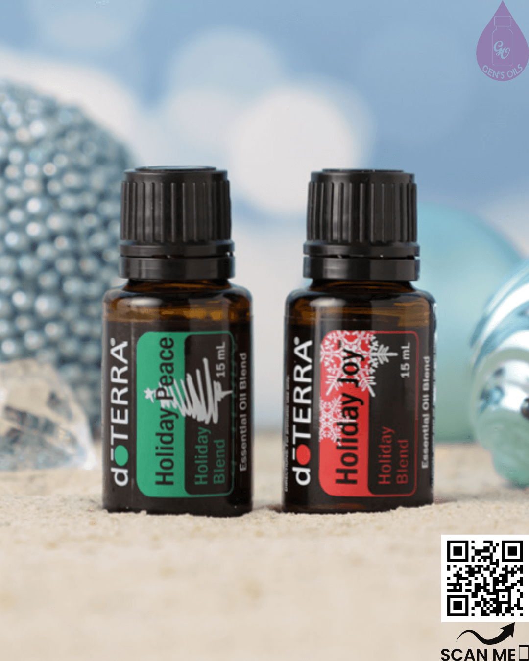 Holiday Oils Bundle. Holiday Peace & Holiday Joy Essential Oils.