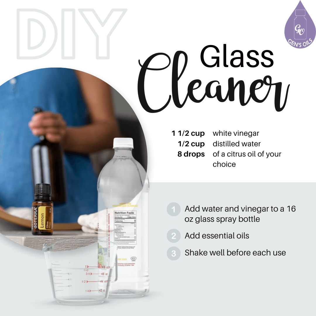 Glass cleaner with recipe