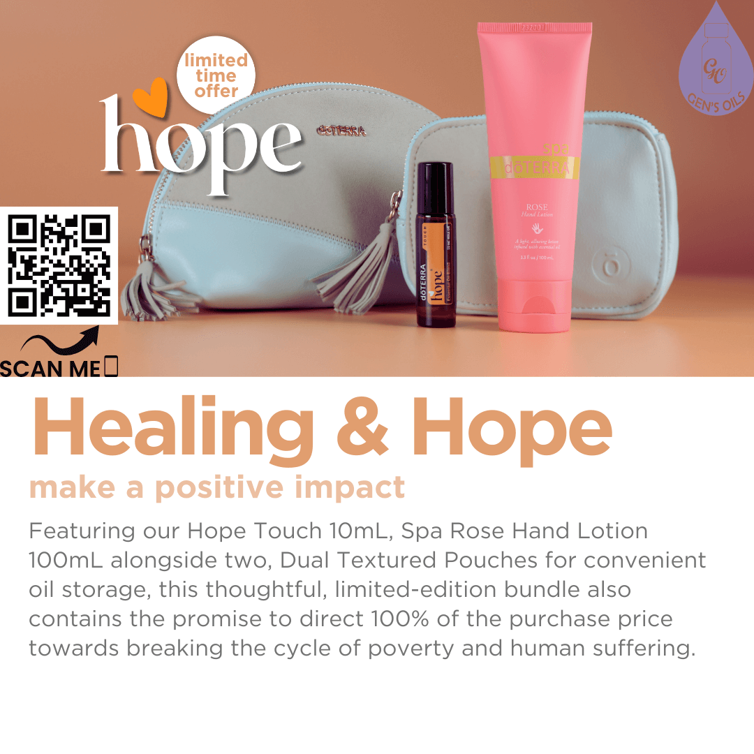 Healing & Hope make a positive impact. The QR code opens a link to purchase this bundle.