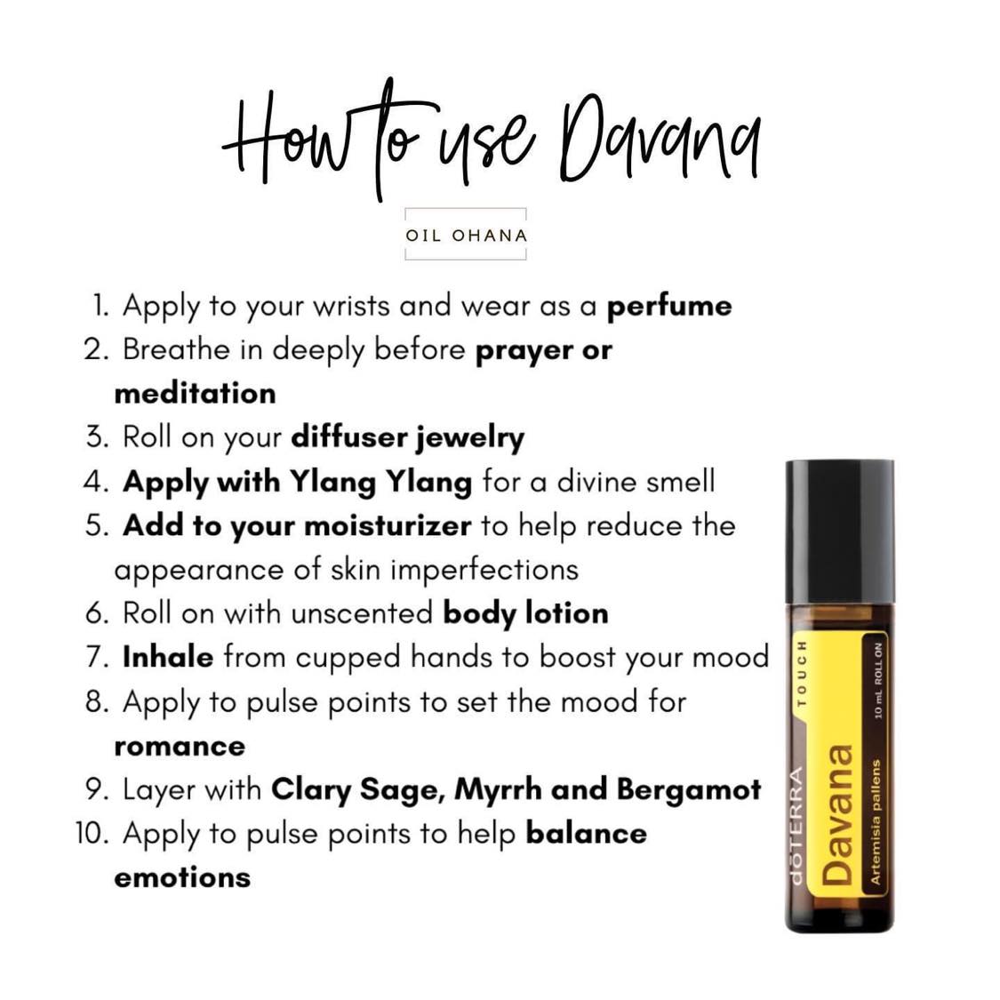 How to use Davana essential oil