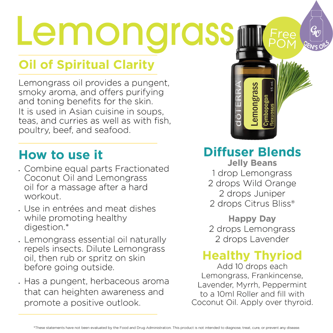 Lemongrass. Oil of Spiritual Clarity