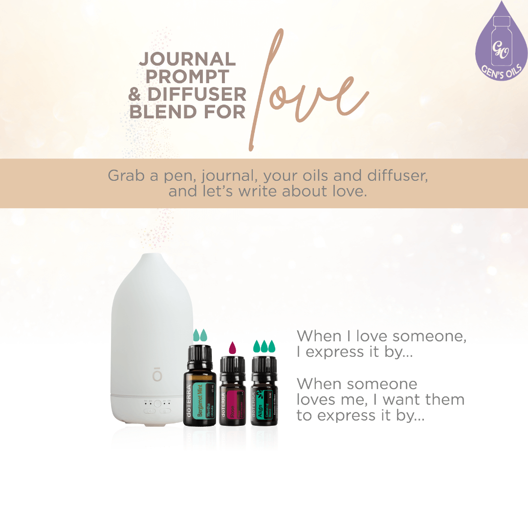 Love Journal Prompt & Diffuser Blend