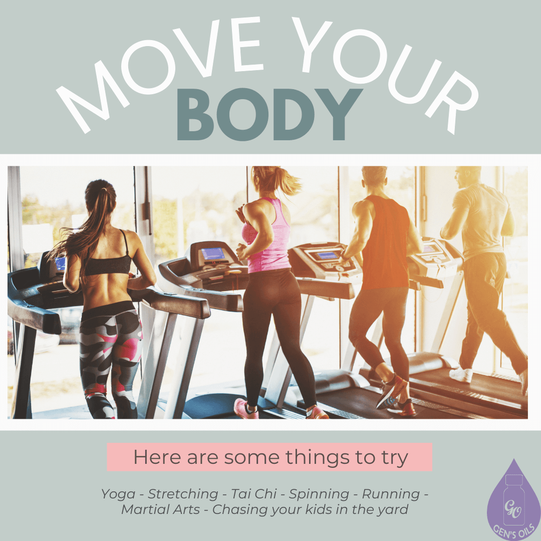 Move your body. A group of people exercising