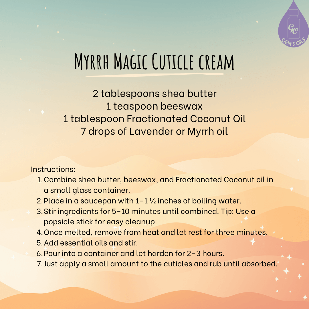Myrrh Magic Cuticle Cream recipe.