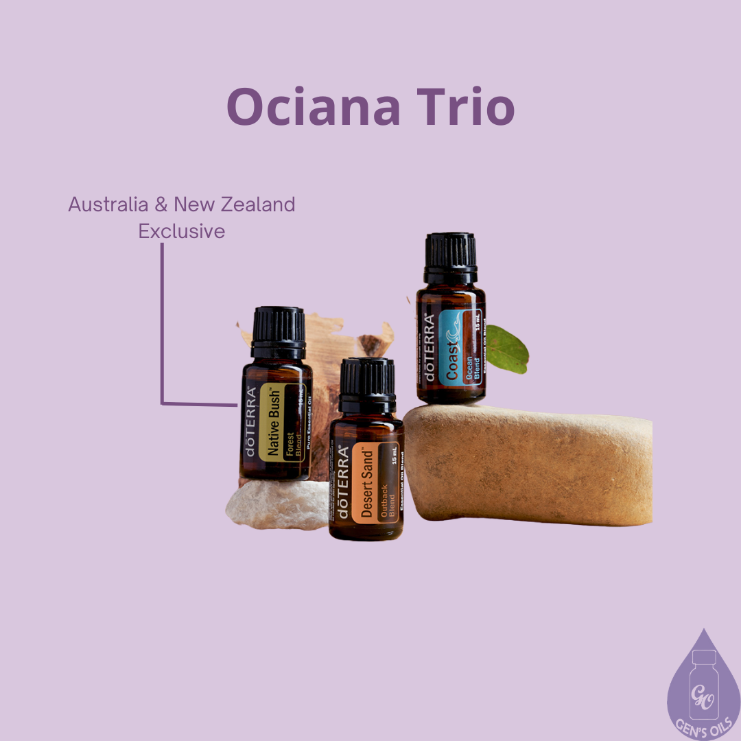 Ocinia Trio. Coast, Desert Sand & Native Bush