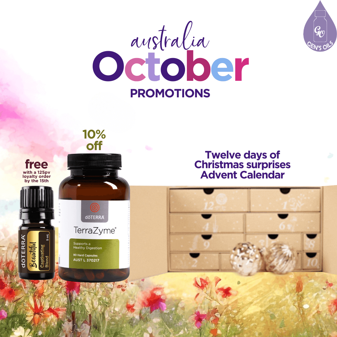 October Promotions. Beautiful, Terrazyme & Advent Calendar
