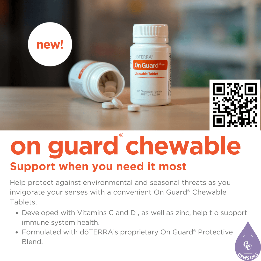 New On Guard Chewable Tablets. The QR code opens a link to purchase these.
