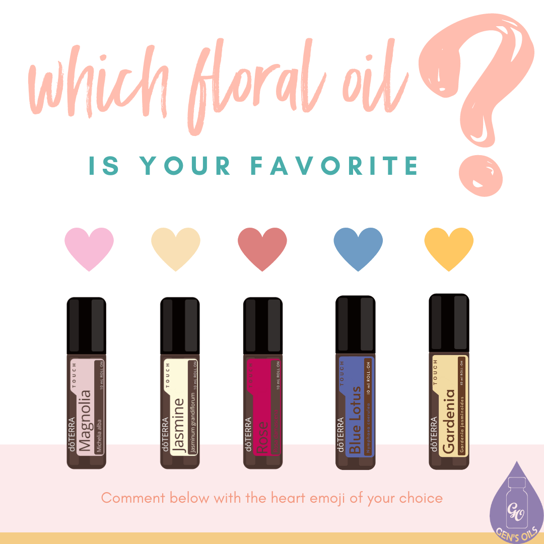 Which floral oil is your favourite? Magnolia, Jasmine, Rose, Blue Lotus, Gardenia, 