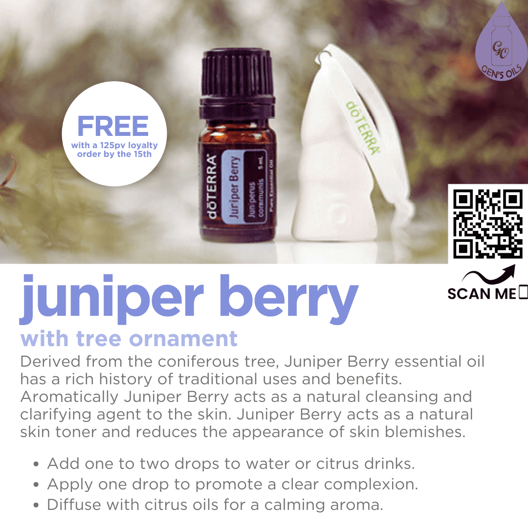 Juniper Berry Essential Oil with passive diffuser